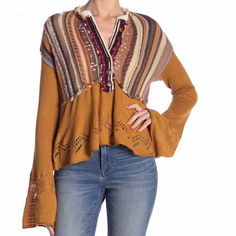 FREE PEOPLE Meadow Lakes Boho Top